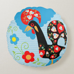 Coussins Ronds Le coq portugais de Barcelos