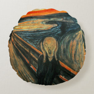 Coussins Ronds Le cri Edvard Munch Art Expressionniste Moderne
