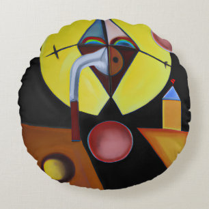 Coussins Ronds Le docteur de la peste - Peinture à l'huile