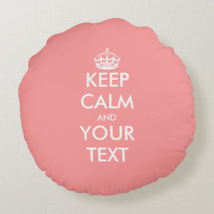 Coussins Ronds Le rose de corail maintiennent calme pour
