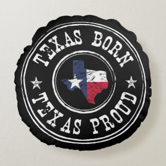 Coussins Ronds Le Texas vintage soutenu - le Texas fier