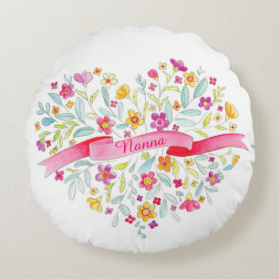 Coussins Ronds Lecteur de jeton de coeur Nanna