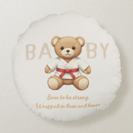 Coussins Ronds Legendary Red Belt Judo Bear – Baby Shower