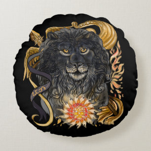 Coussins Ronds Leo Zodiac