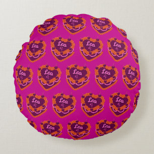 Coussins Ronds Leo Zodiac Coquette Coeur gâteau d'anniversaire