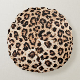 Coussins Ronds Leopard Design Motif : Wild Elegance.