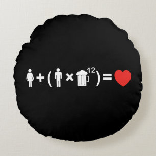 Coussins Ronds L'équation d'amour pour les hommes