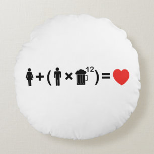 Coussins Ronds L'équation d'amour pour les hommes