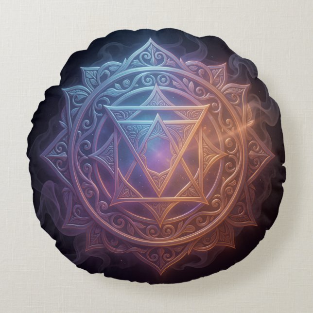 Coussins Ronds Les 7 Chakras´1 (Devant)