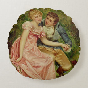 Coussins Ronds Les amants (huile sur la toile)