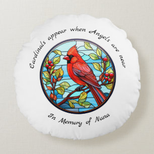 Coussins Ronds Les cardinaux apparaissent quand les anges approch