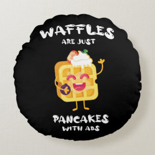 Coussins Ronds Les gaufres Sont Comme Des Pancakes Avec Des Abs