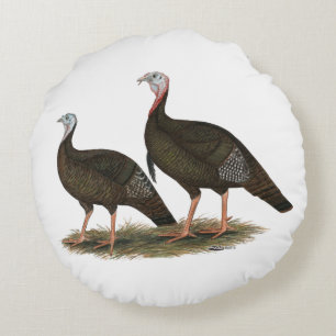 Coussins Ronds Les Jeunes Filles de Turkeys