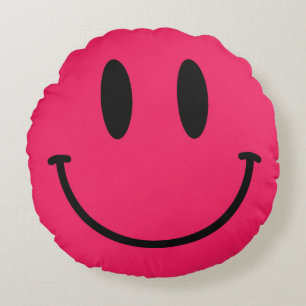 Coussins Ronds Les roses indien font face autour du carreau