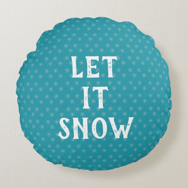 Coussins Ronds Let It Snow, Snowflake  (Devant)