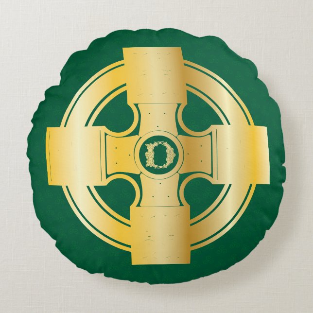 Coussins Ronds LETTRE Céleste DE COTON D MONO (Devant)