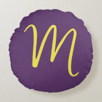 Lettre initiale Monogramme élégant Indigo jaune