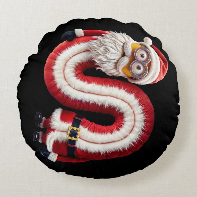 Coussins Ronds Lettre père Noël S (Devant)