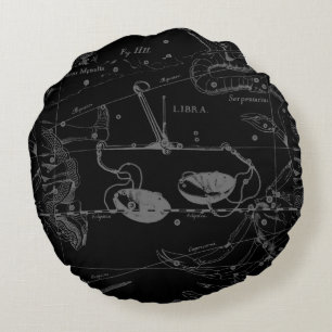 Coussins Ronds Libra Constellation Hevelius vers 1690
