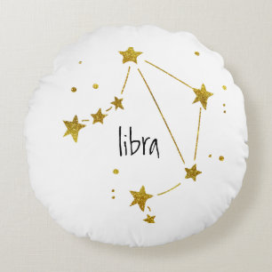 Coussins Ronds Libra Zodiac