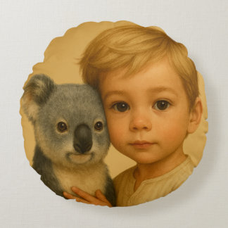 Coussins Ronds Lien de la nature et de l'innocence (Koala)