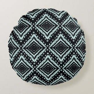 Coussins Ronds Ligne Abstraite, Belle, motif sans soudure Ikat, B
