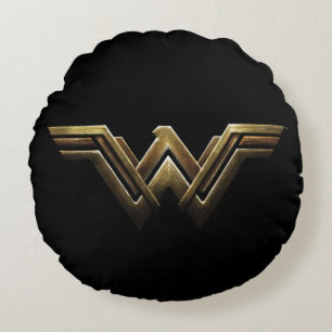 Coussins Ronds Ligue de Justice   Symbole métallurgique Wonder W