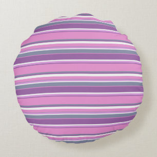 Coussins Ronds Lilac rayures