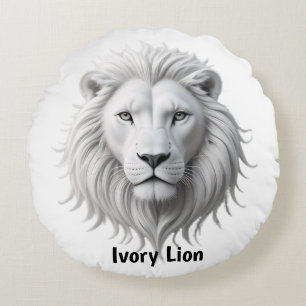 Coussins Ronds Lion d'ivoire