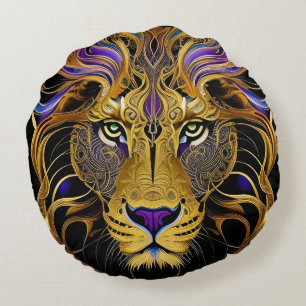 Coussins Ronds Lion Gold Filigree