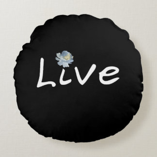 Coussins Ronds Live Minimalist Modern Black and White