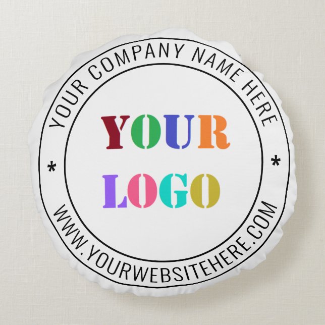 Coussins Ronds Logo commercial de Custom (Dos)