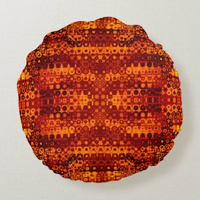 Coussins Ronds L'orange foncé lance autour du motif coussin. (Dos)