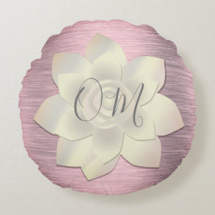 Coussins Ronds Lotus OM élégant rose 