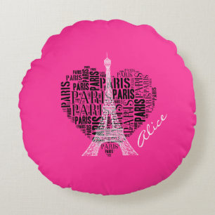 Coussins Ronds Love Paris Adorable Tour Eiffel