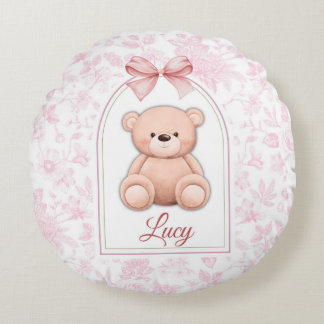 Coussins Ronds Lucy | Conception personnalisée d'ours en peluche