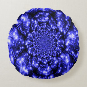 Coussins Ronds Lumières bleues scintillantes