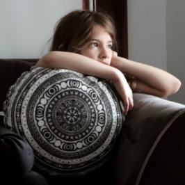 Coussins Ronds Lune Enfant Mandala Triple Lune