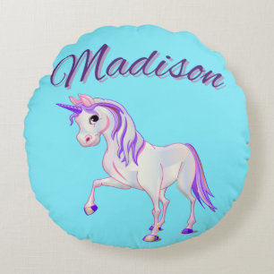 Coussins Ronds "Madison" Nom personnalisé Jeu d'oreiller