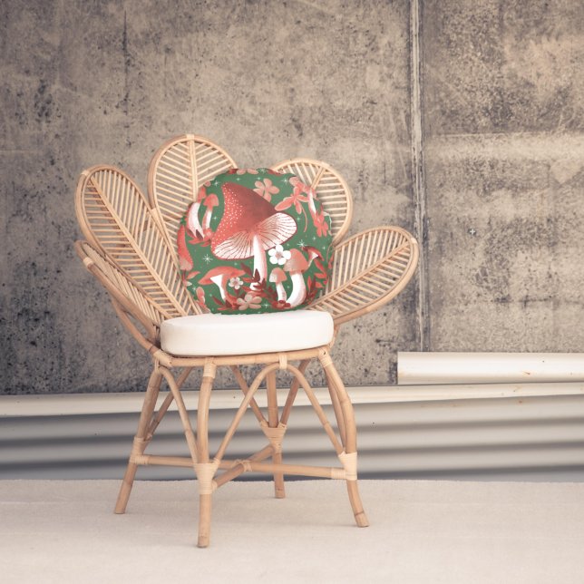 Coussins Ronds Magie des champignons (Créateur téléchargé)