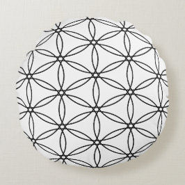Coussins Ronds Magnifique Grande Fleur de Vie Motif
