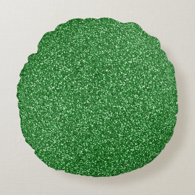 Coussins Ronds Mai Parties scintillant verte (Devant)