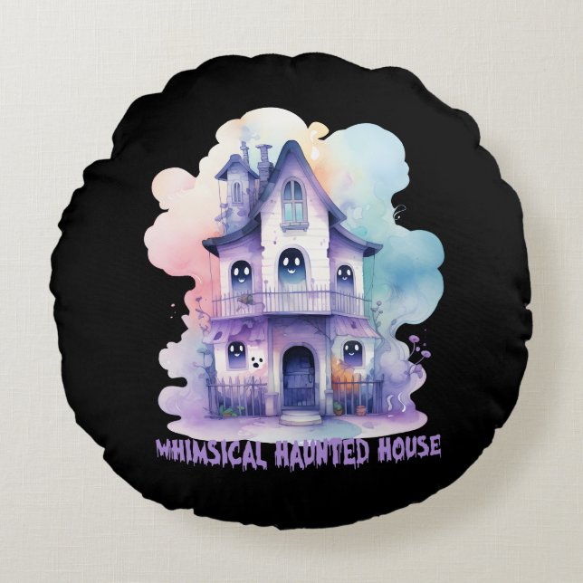 Coussins Ronds Maison Whimsical Haunted (Devant)