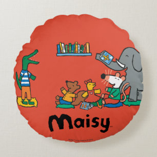 Coussins Ronds Maisy et les amis rient du temps d'histoire