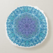 Mandala bleu d'aquarelle