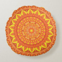 Mandala Orange Chaud Bohème Motif Vibrant Cosy