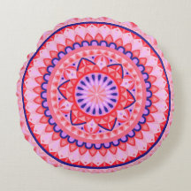 Mandala rose boho motif géométrique d'amour vibran