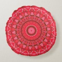 Mandala Rouge Déco Bohème Géométrique Chaude