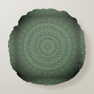 Coussins Ronds Mandala Sage Green - HAMbWG