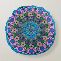 Mandala TealRose 12 Pétales rose orange Turquoise